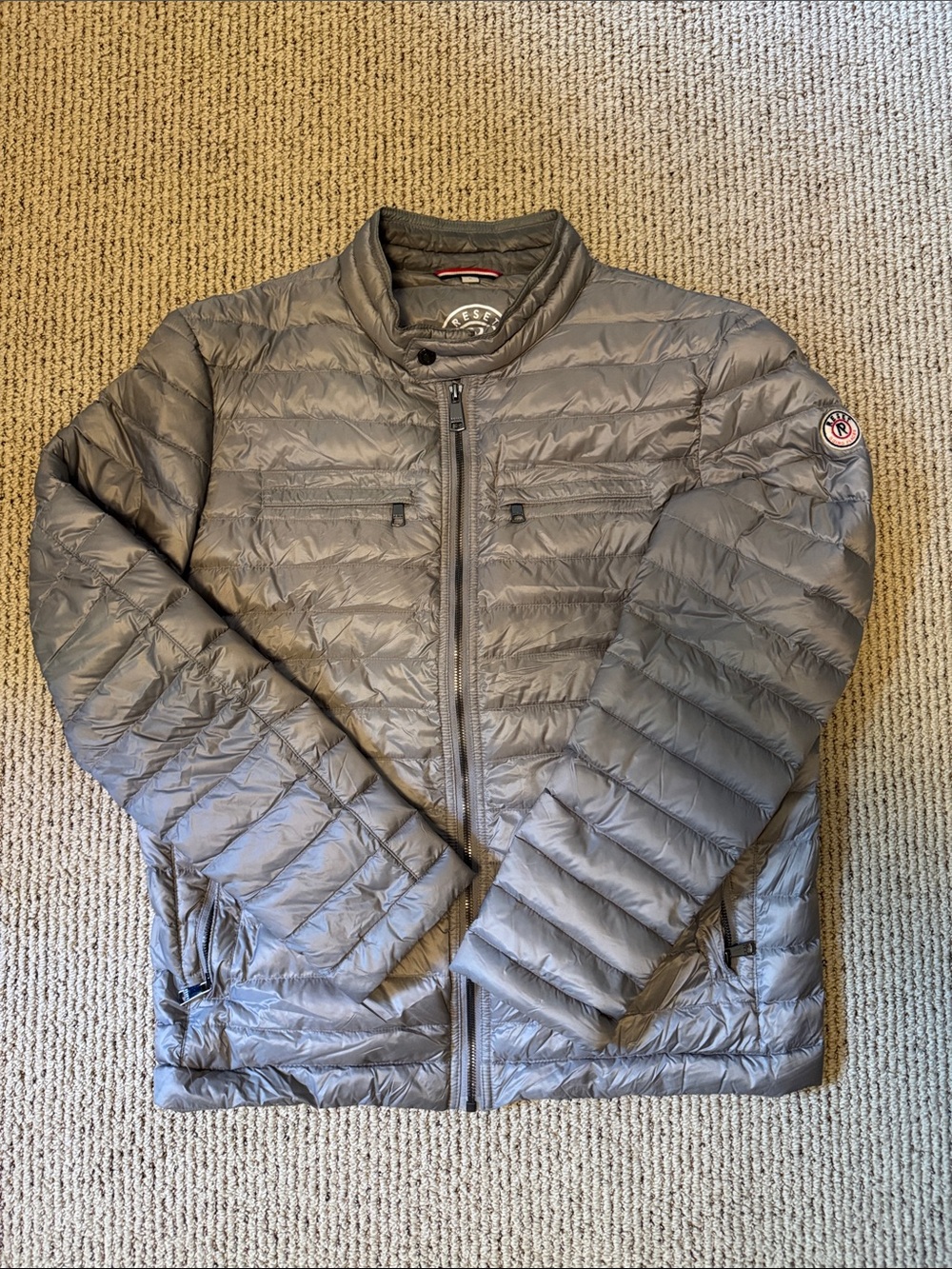 The Reset Men's Quilted Puffer Jacket in Gray